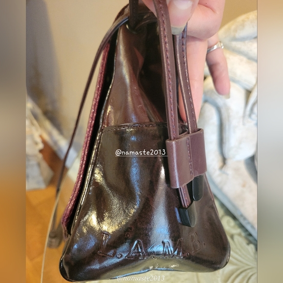 L.A.M.B. Gwen Stefani Leather Shoulder Bag Snakeskin Designer Luxury Celeb #72 - Picture 11 of 16